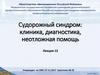 Судорожный синдром: клиника, диагностика, неотложная помощь. Лекция 13