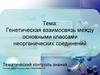 Генетическая взаимосвязь между основными классами неорганических соединений