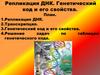 Репликация ДНК. Генетический код и его свойства