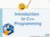 Introduction to C++ Programming. Lecture 02