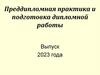 Преддипломная практика и подготовка дипломной работы. Программа практики по специализации «Бухгалтерский учет»