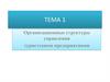 Организационные структуры управления туристскими предприятиями. Тема 1