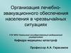 Организация лечебно - эвакуационного обеспечения населения в чрезвычайных ситуациях