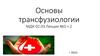 Основы трансфузиологии. Лекция №3