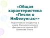 Общая характеристика «Песни о Нибелунгах»