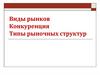 Виды рынков. Конкуренция. Типы рыночных структур