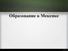 Образование в Мексике