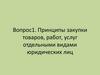 Принципы закупки товаров, работ, услуг отдельными видами юридических лиц