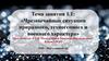 Чрезвычайные ситуации природного, техногенного и военного характера. Тема 1.1