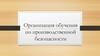 Организация обучения по производственной безопасности
