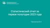 Статистический отчет за первое полугодие 2023 года