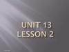 Unit 13. Lesson 2