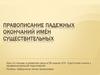 Правописание падежных окончаний имён существительных