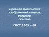 Правила выполнения изображений - видов. разрезов, сечений