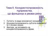 Конкурентоспроможність підприємства, що функціонує в умовах ринку