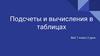 Подсчеты и вычисления в таблицах. Урок 2. 7 класс