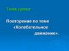 Колебательное движение. Повторение