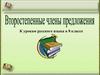 Второстепенные члены предложения. К урокам русского языка в 8 классе