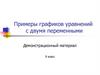Примеры графиков уравнений с двумя переменными