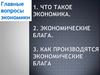 Главные вопросы экономики