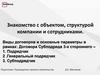 Знакомство с объектом, структурой компании и сотрудниками