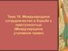Международное сотрудничество в борьбе с преступностью (Международное уголовное право)