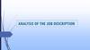 Analysis of the job descriptions