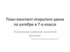 Построение графиков линейной функции. План-конспект открытого урока по алгебре в 7-а классе