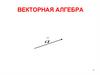 Векторная алгебра