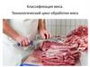 Классификация мяса. Технологический цикл обработки мяса