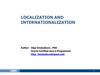 Localization and internationalization