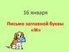 Письмо заглавной буквы «Ж»
