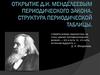 Открытие Д.И. Менделеевым периодического закона. Структура периодической таблицы