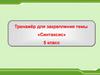 Синтаксис. Тренажёр для закрепления темы. 5 класс