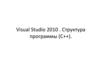 Visual Studio 2010. Структура программы (С++)