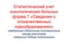 Статистический учет онкологических больных форма 7 «Сведения о злокачественных новообразованиях»