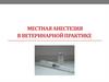 Местная анестезия в ветеринарной практике