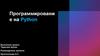 Программирование на Python