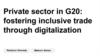 Private sector in G20: fostering inclusive trade through digitalization