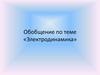 Обобщение по теме «Электродинамика»