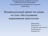 Исследование выращивания кристаллов