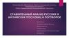 Сравнительный анализ русских и английских пословиц и поговорок