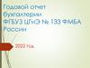 Годовой отчет бухгалтерии ФГБУЗ ЦГиЭ № 133 ФМБА России