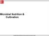 Microbial Nutrition & Cultivation