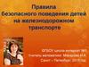 Правила  безопасного поведения детей  на железнодорожном  транспорте