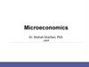 Microeconomics. Public goods, common resources and merit goods. Lecture 5