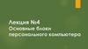 Основные блоки персонального компьютера. Лекция №4