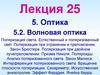 Оптика. Поляризация света  (лекция 25)