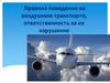Правила поведения на воздушном транспорте, ответственность за их нарушение