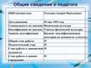 Общие сведения о педагоге